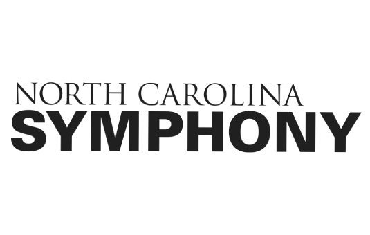 NC Symphony logo shown in black text on a white background
