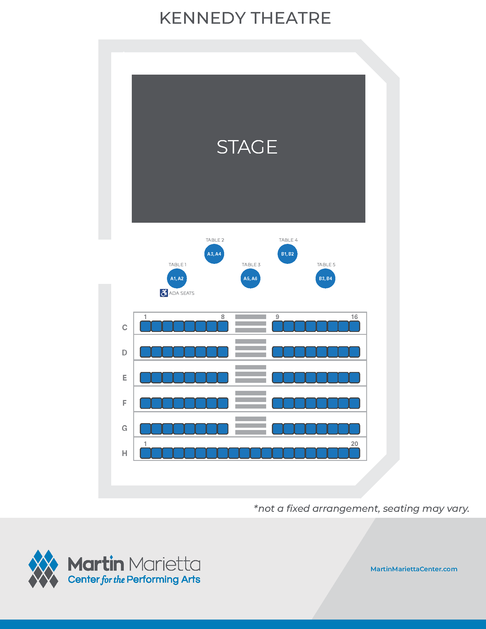 Kennedy Theatre seating chart