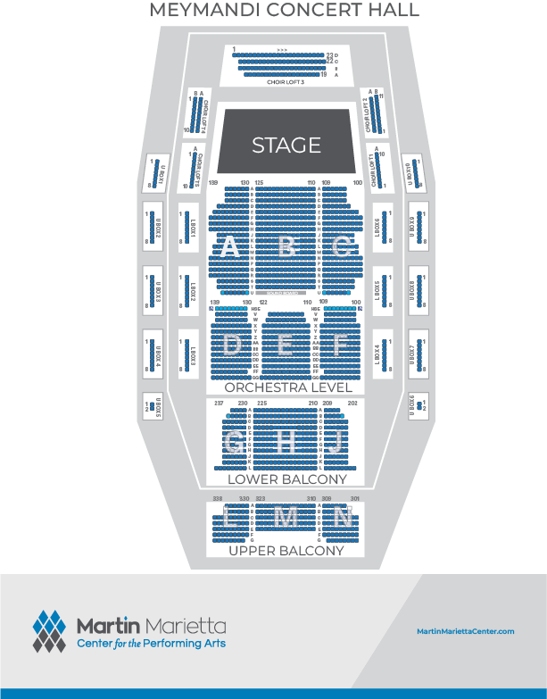 Meymandi Concert Hall Seating Chart