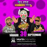 Brincos Dieras on a purple background featuring Tito el Ranchero and El Chulo