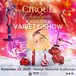 2023 tour artwork for Magical Cirque Christmas