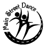 Main Street Dance logo in black and white