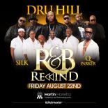 Dru Hill, Silk, Q Parker posing against a black backdrop promoting the R&B Rewind tour