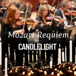 Photograph of violinists with text over it with concert name